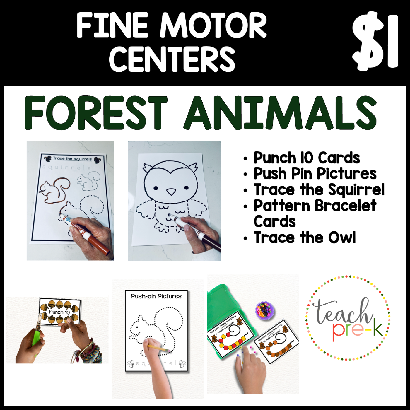 Forest Animals Fine Motor Fun