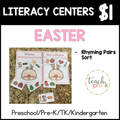 Easter Literacy Centers/Rhyming Pairs Sort