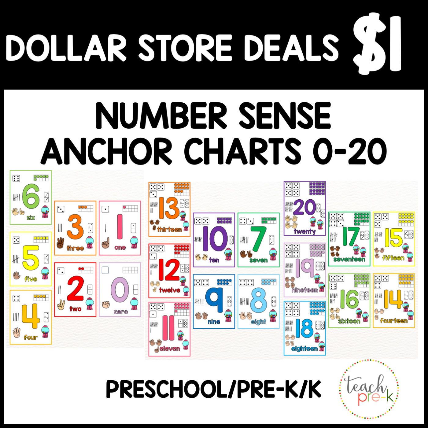 Number Sense Anchor Charts 0-20