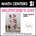 Valentine's Day Math Centers/Finger Count & Match