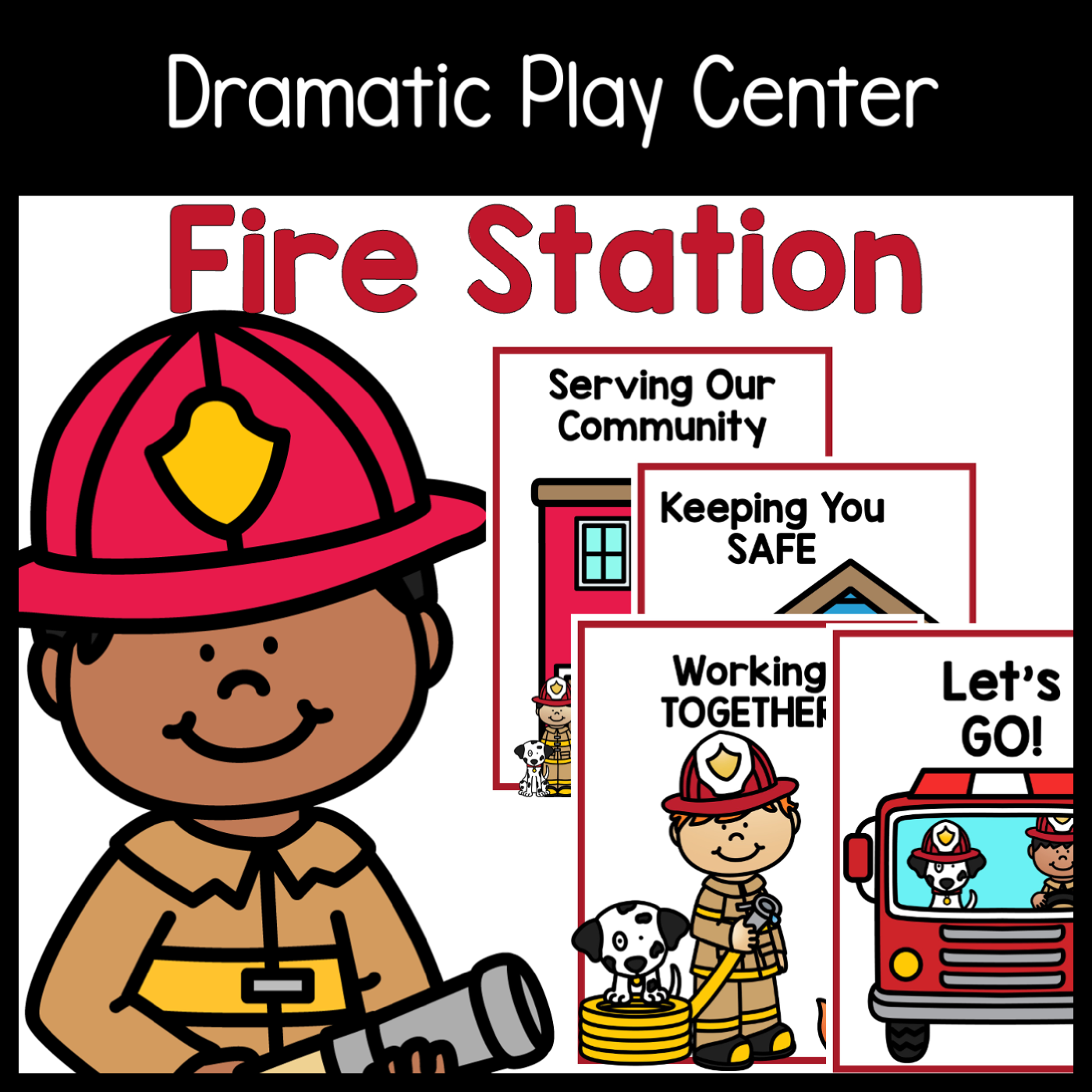 Fire Station Dramatic Play Set