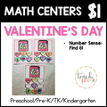 Valentine's Day Math Centers/Number Sense Find 6