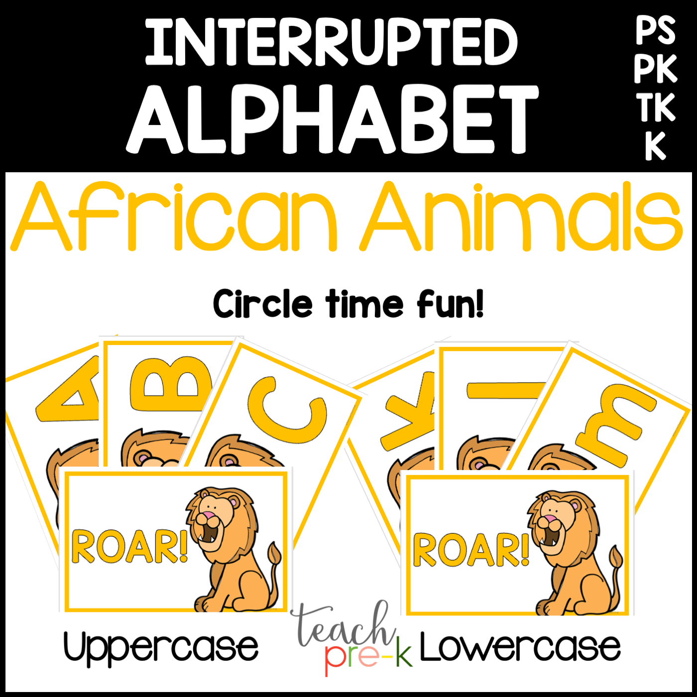 African Animals Interrupted Alphabet