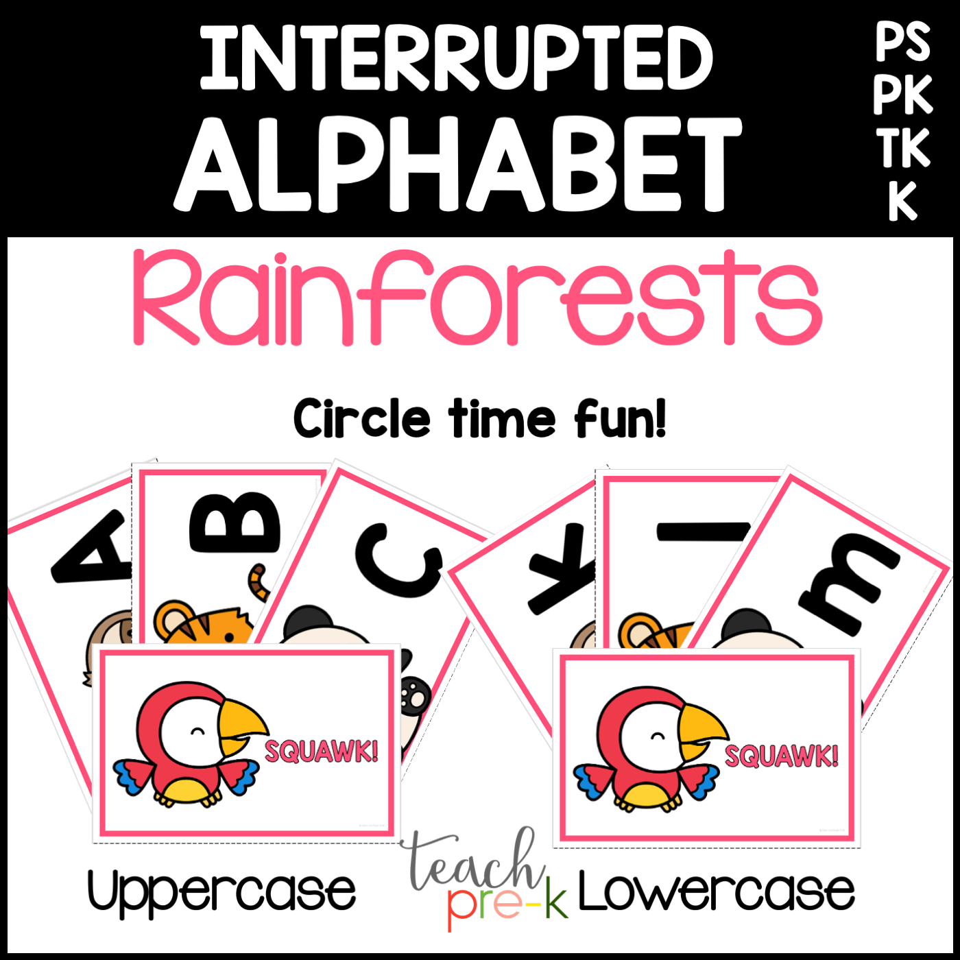 Rainforest Animals Interrupted Alphabet