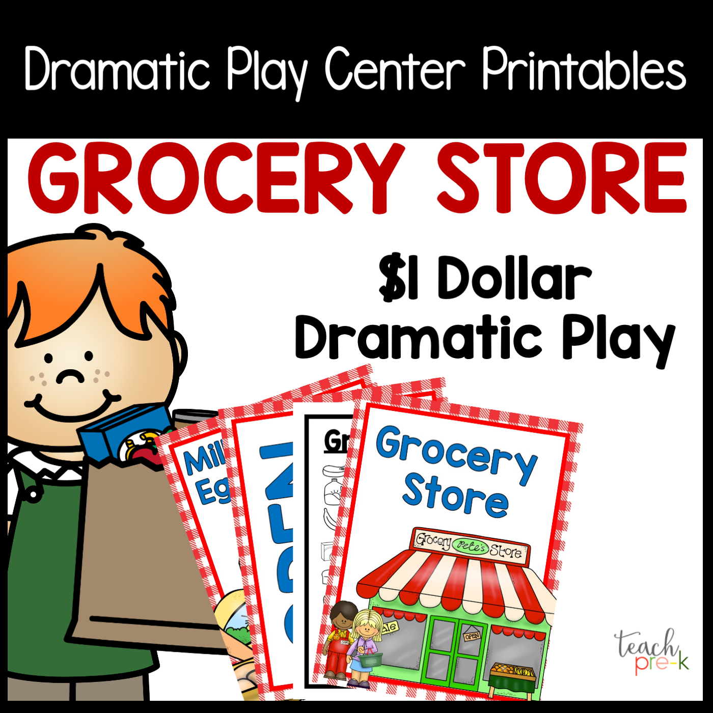 Grocery Store Dramatic Play Set