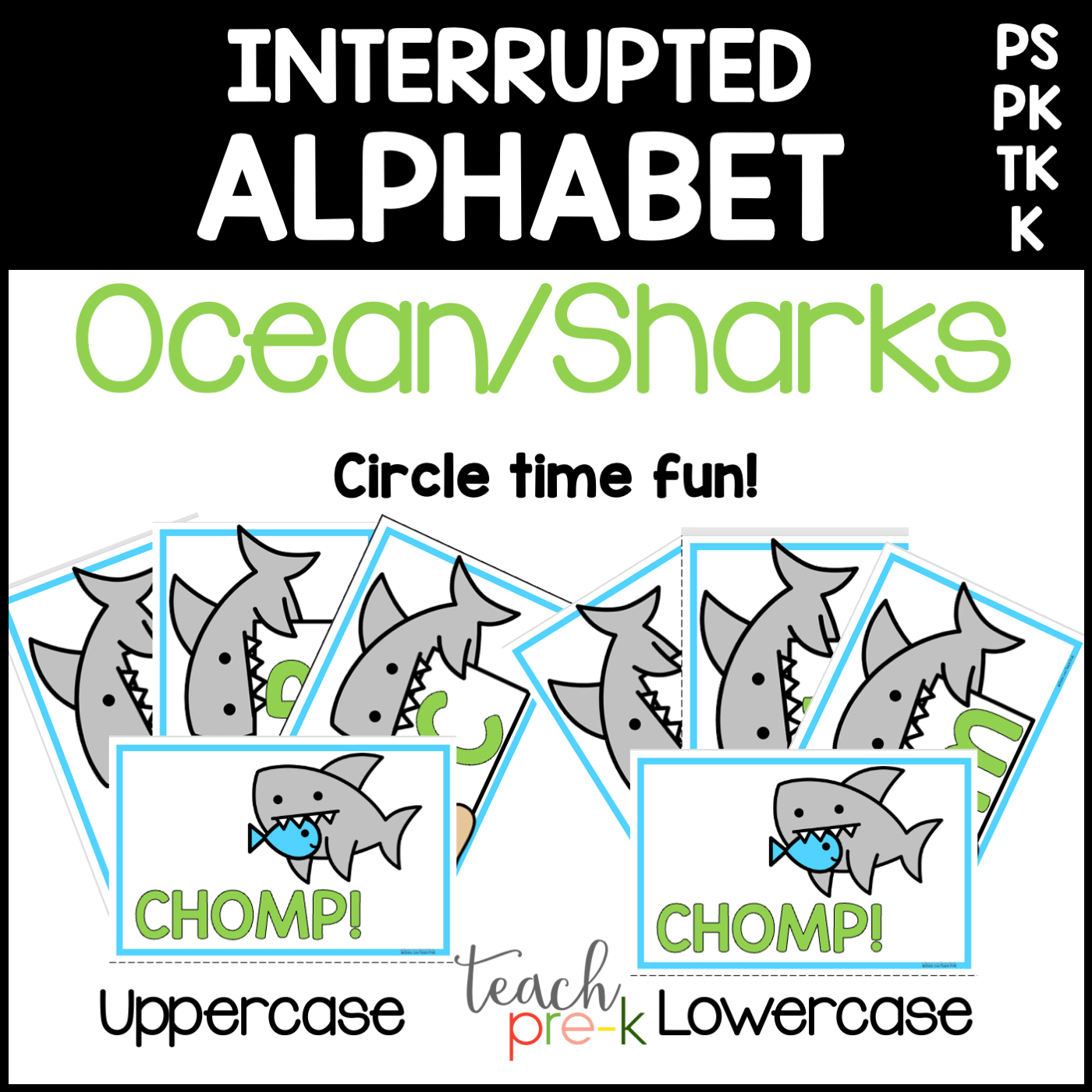 Ocean/Sharks Interrupted Alphabet