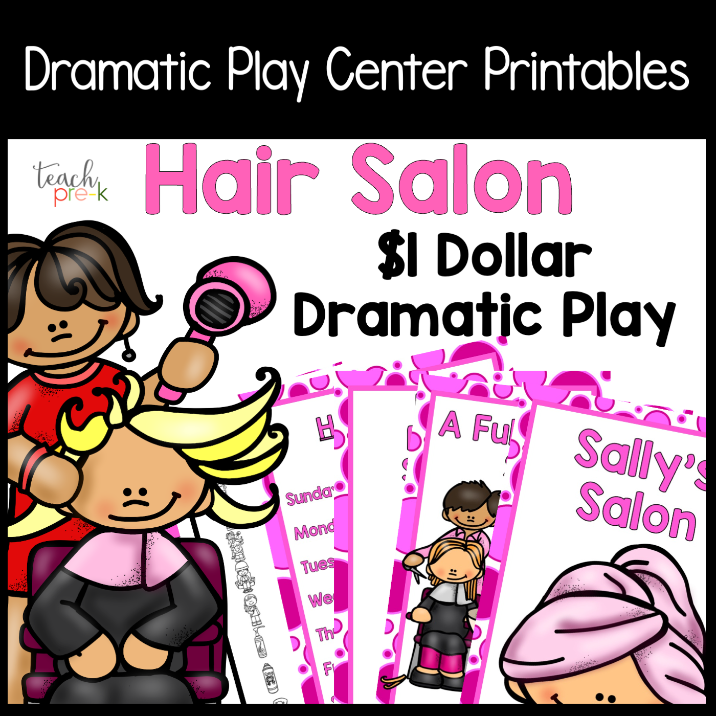 Hair Salon Dramatic Play Set