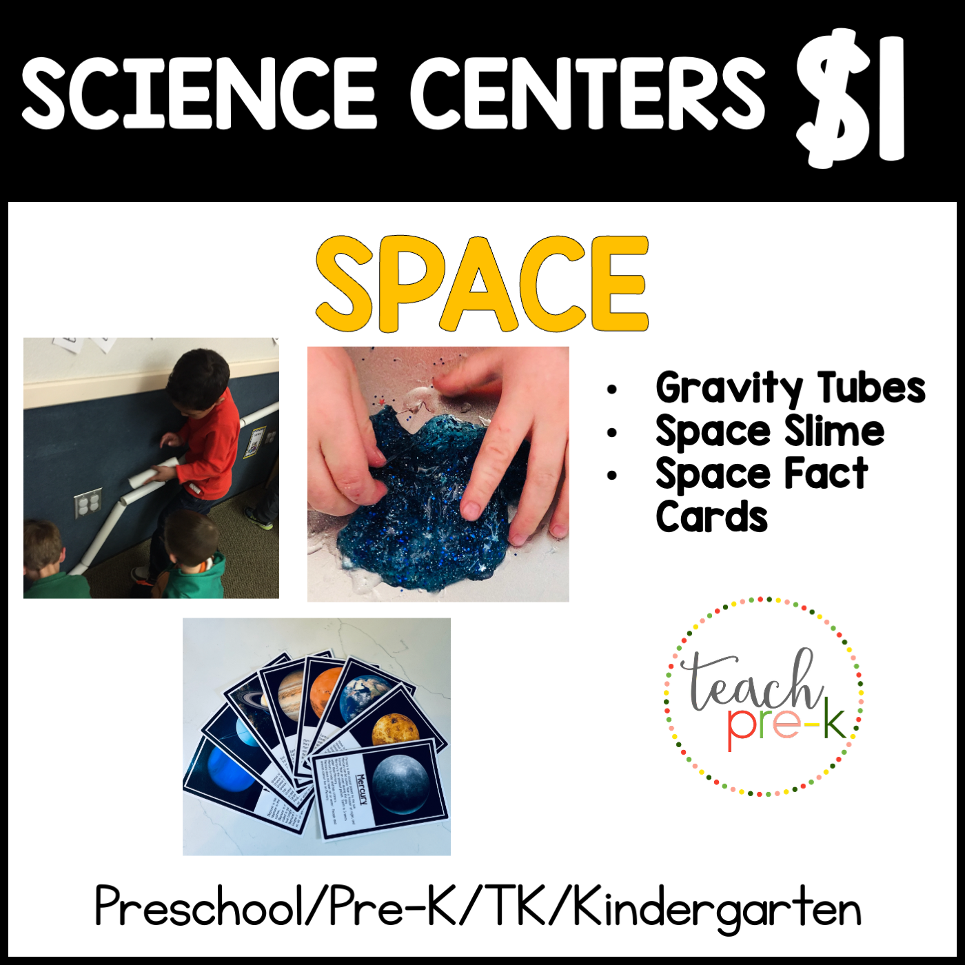 Space Science Centers/Gravity Tubes, Space Slime, Planet Fact Cards