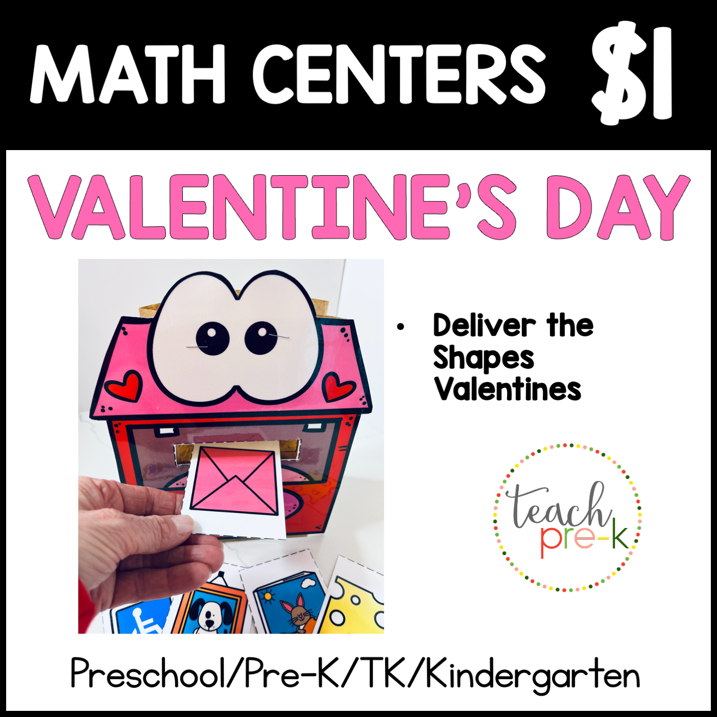 Valentine's Day Math Centers/Deliver the Shapes Valentines