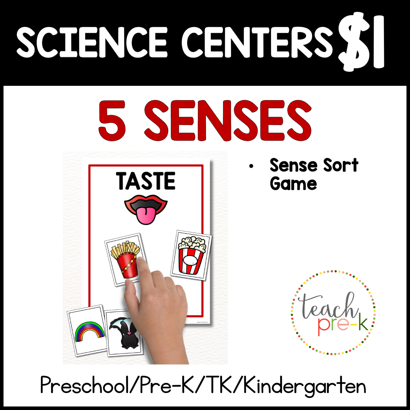 5 Senses Science Centers/Sense Sorting Mats
