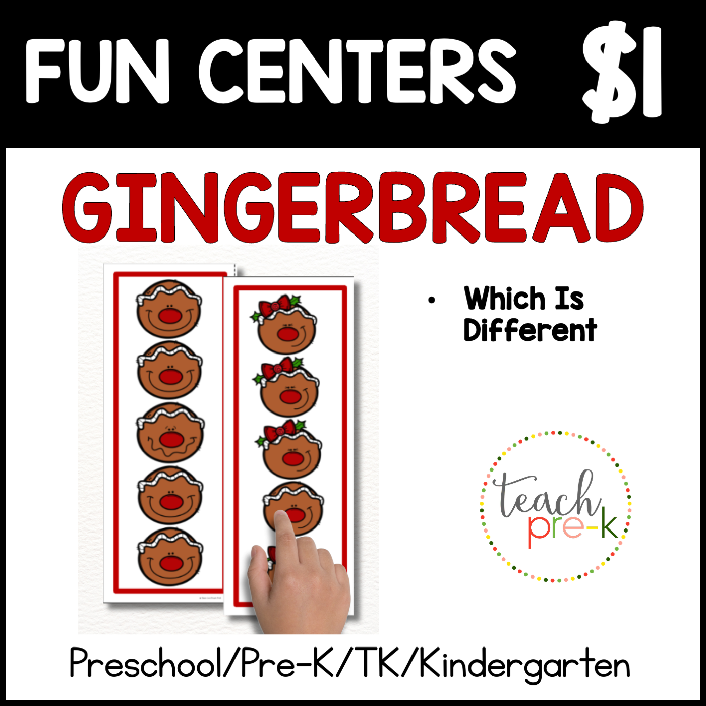 Gingerbread Fun Centers/ Which Is Different?