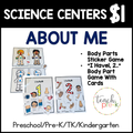 About Me Science Center/Body Parts Sticker Game, & "I Have1,I Have 2" Body Parts Sort
