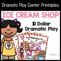 Ice Cream Shop Dramatic Play Set