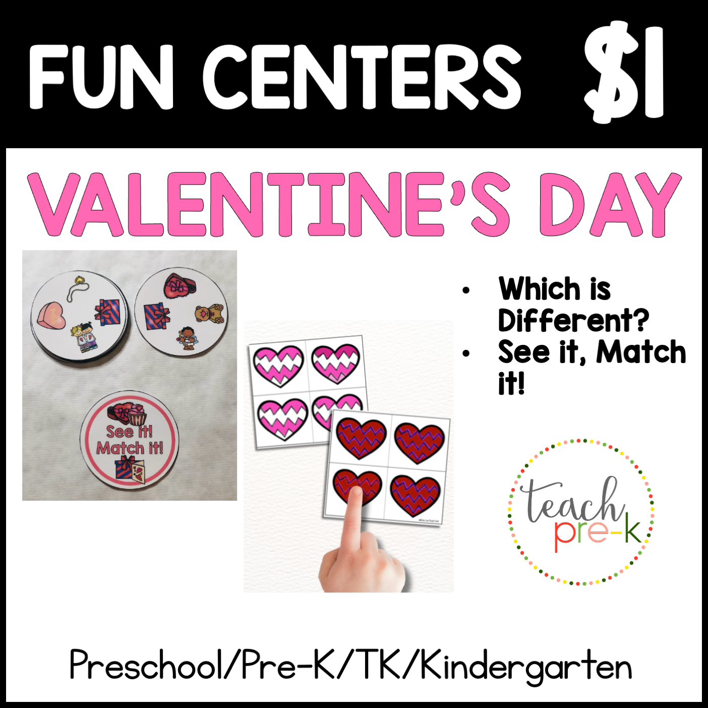 Valentine's Day Fun Centers/Which Is Different? See It, Match It!