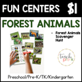 Forest Animals Fun Centers/Scavenger Hunt