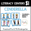 Cinderella Literacy Center/Vocabulary Memory Matching