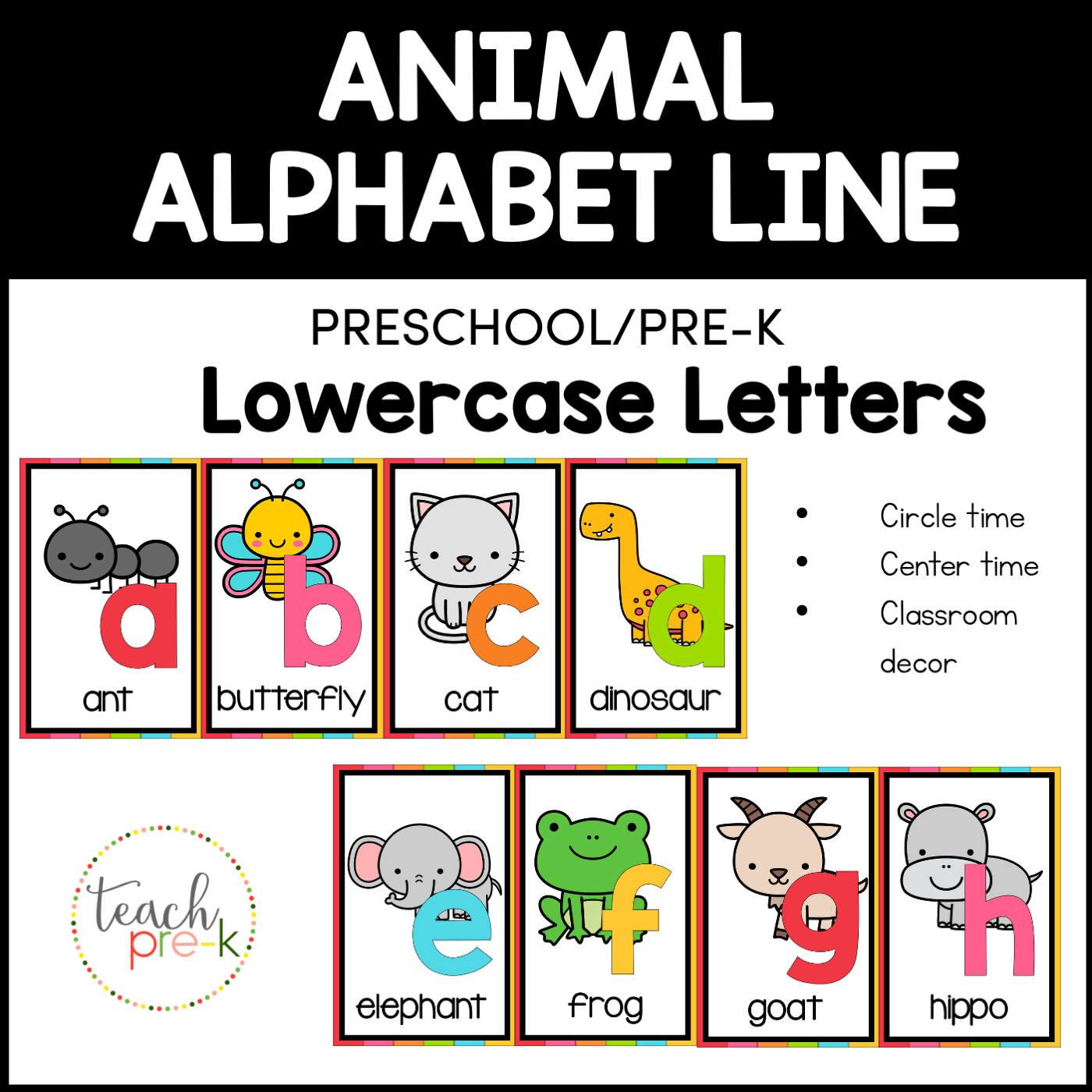 Animal Alphabet Line - Lowercase