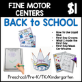 Back to School Fine Motor Centers/First Week Crowns, Certificates and More!
