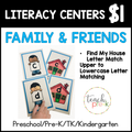 Family & Friends Literacy Centers/Find My House Letter Match