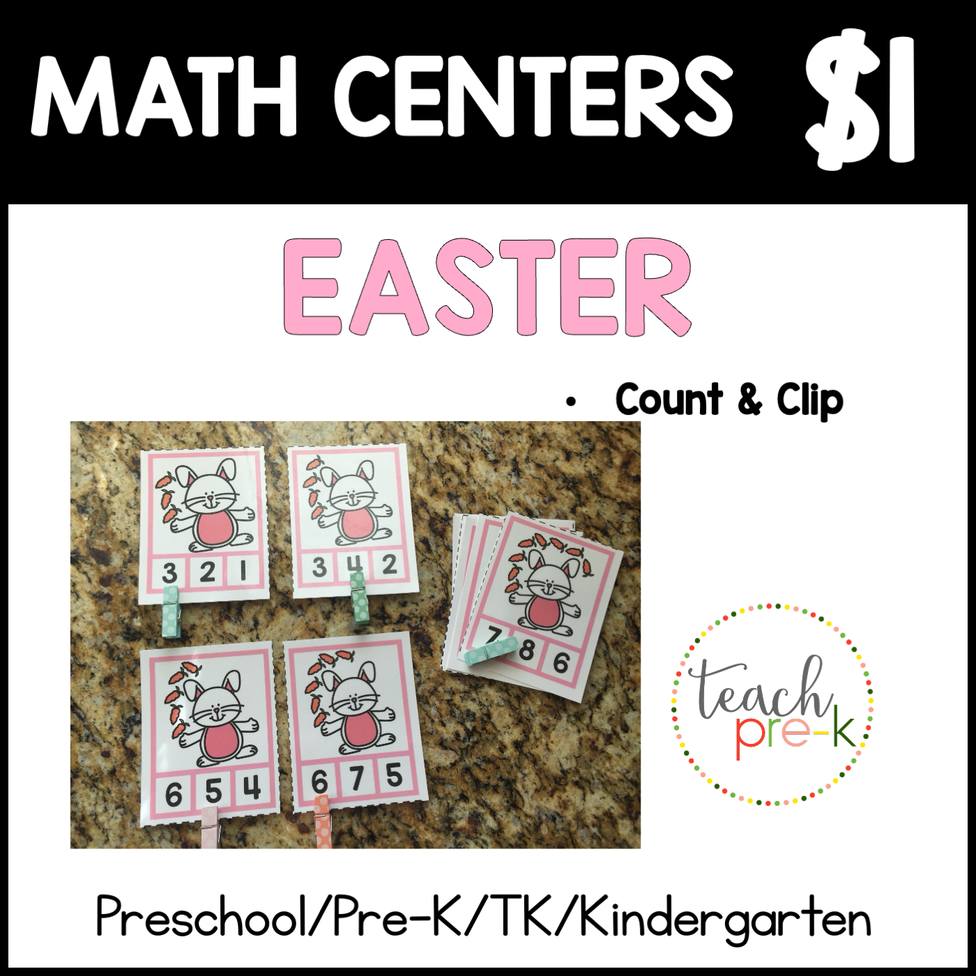 Easter Math Centers/Count & Clip