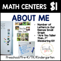About Me Math Center/How Many Letters in Our Names? Small Group Graph, & Are you taller Than...?