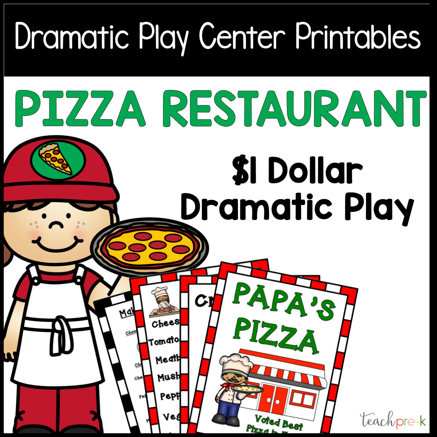 Pizza Restaurant Dramatic Play Set