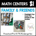 Dollar Family Math Centers/Flashlight Fun! Count the People at Home 1-10