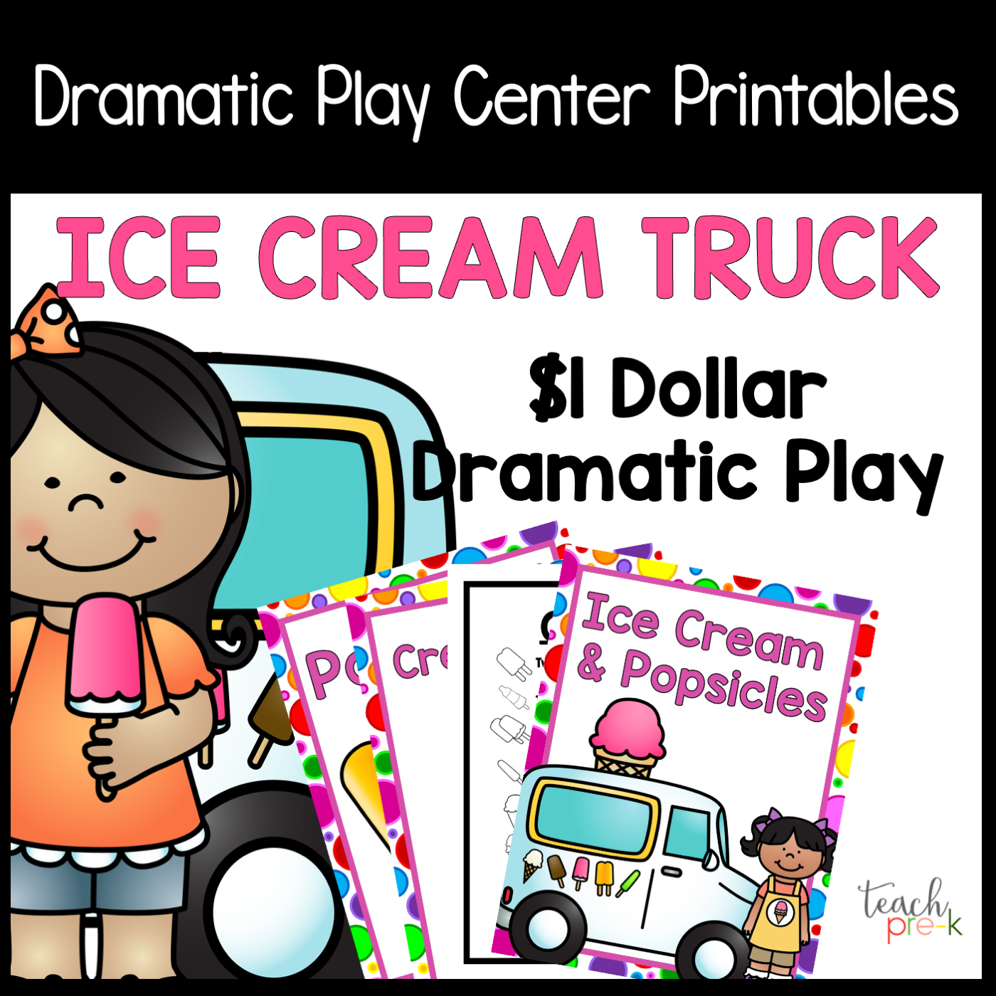 Ice Cream Truck Dramatic Play Set