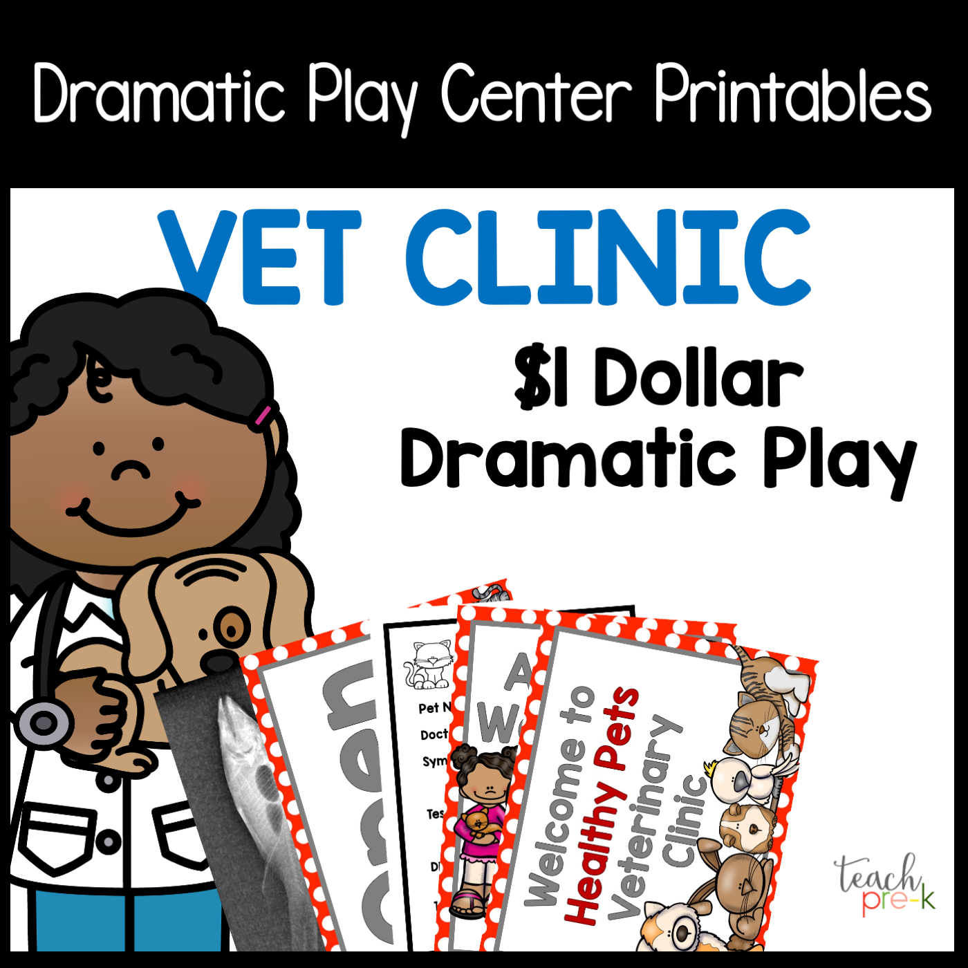 Vet Clinic Dramatic Play Set