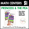 Princess & the Pea Math Center/How Many Peas Under The Mattresses?