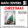 Christmas Math Centers/Roll (or Draw a card) & Cover the Numbers