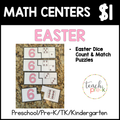 Easter Math Centers/Dice & Number Matching Puzzles
