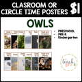 Forest Animals Poster Set/Owls