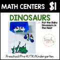 Dinosaur Math Centers/Put The Dinosaur Babies In The Nests