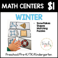 Winter Math Centers/2 Part Shape Puzzles