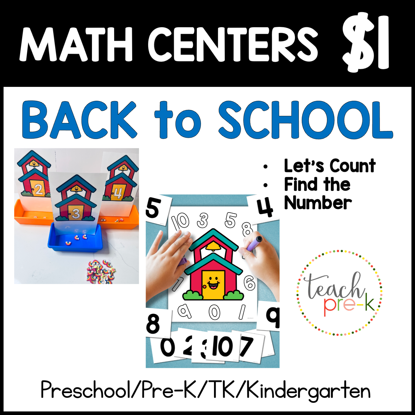 BTS Math Centers/Let's Count & Find & Form the Number