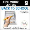 Back to School Fine Motor Centers/Tracing Lines