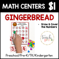 Gingerbread Math Centers/Draw & Cover the Numbers