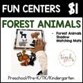 Forest Animals Fun Centers/Shadow Matching Mats