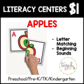Apples Literacy Centers/Letter & Sound Match Cards