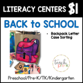 BTS Literacy Centers/Backpack Letter Sort