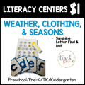 Weather Literacy Centers/Letter Seek & Find
