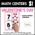 Valentine's Day Math Centers/Cupcake Count & Match