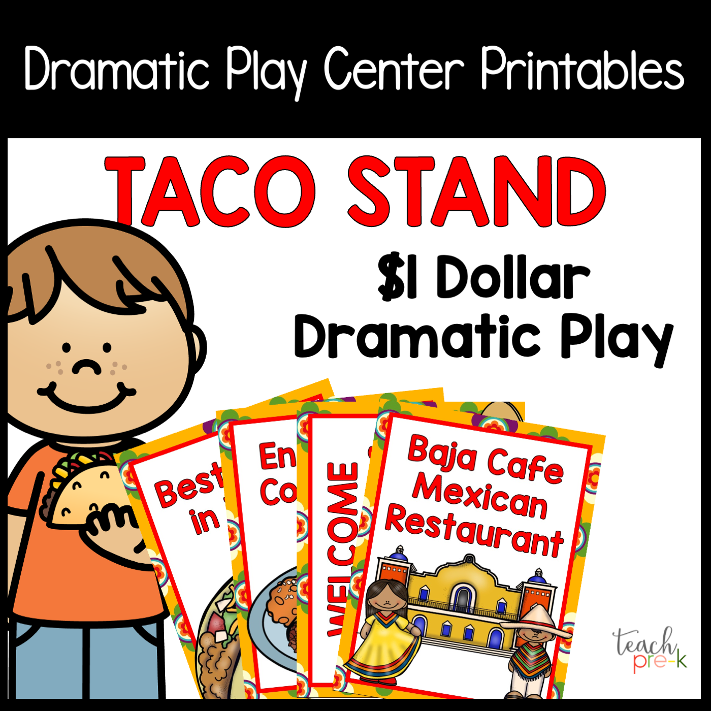 Taco Stand Dramatic Play Set