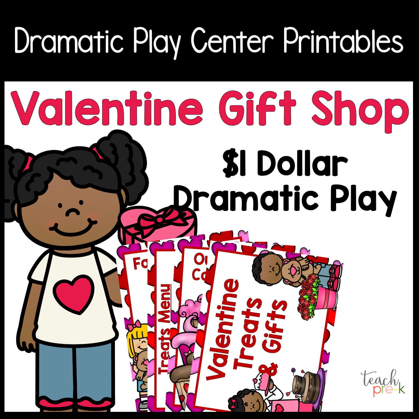 Valentine Gift Shop Dramatic Play Set