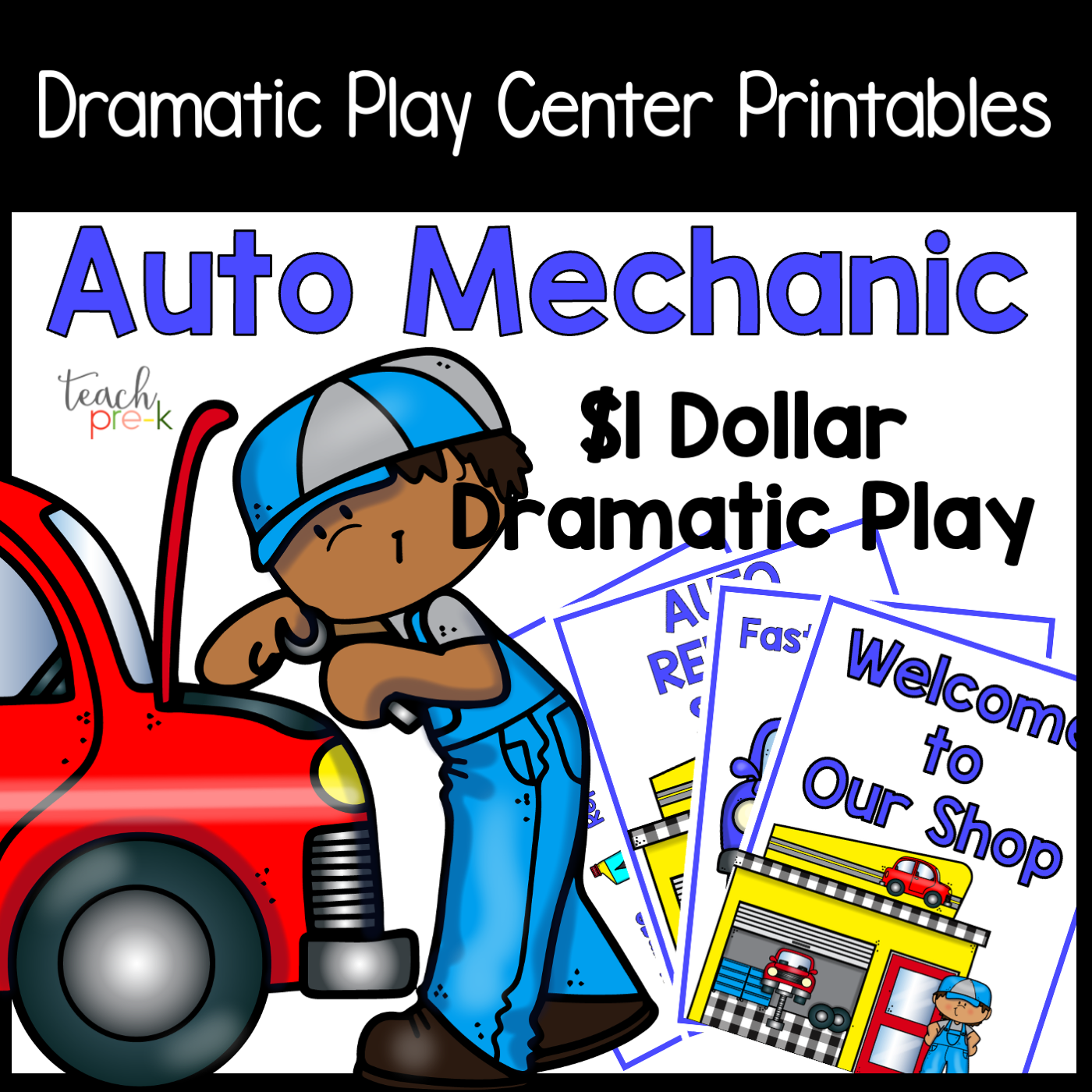 Auto Mechanic Dramatic Play Set