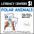 Polar Animals Literacy Center/Letter Tracing Cards