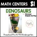Dinosaur Math Centers/Dinosaur Shape Sorting Activity