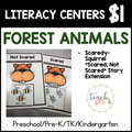 Forest Animals Literacy Centers/Scaredy Squirrel: Scared or Not Scared Comprehension Game