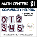 Community Helpers Math Centers/Find the Firefighters Number ID Game